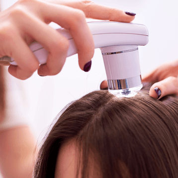 Professional hair transplantation procedure in modern clinic